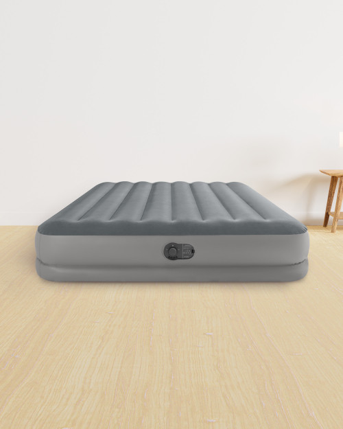 Intex 64114E 12in Queen Dura-Beam® Standard Fiber-Tech Prestige Air Mattress with Built-In USB Electric Pump manufacturer reference