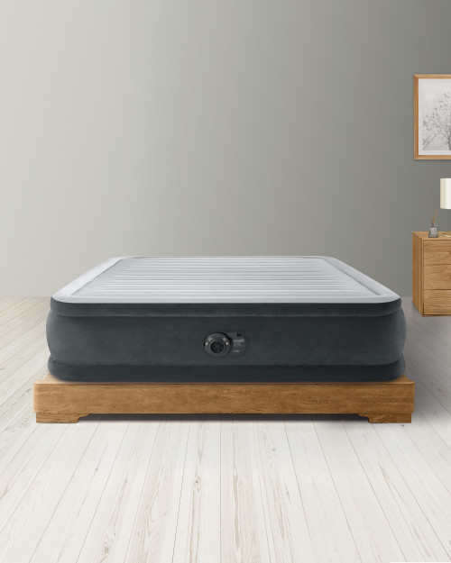 Intex 64413ED 18in Queen Dura-Beam® Deluxe Fiber-Tech Comfort-Plush Air Mattress with Built-In Electric Pump manufacturer reference