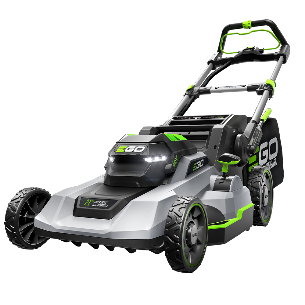EGO LM2125SP 21-inch Touch Drive mower in manufacturer product render; kit contents are not shown.