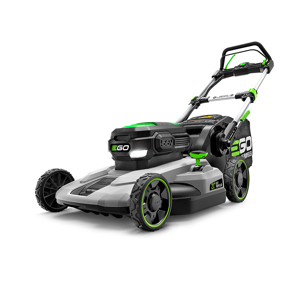 EGO LM2142SP base-model studio rendering of the 21-inch mower body; representative body view only, not the reconditioned LM2142SP-FC unit or package contents.