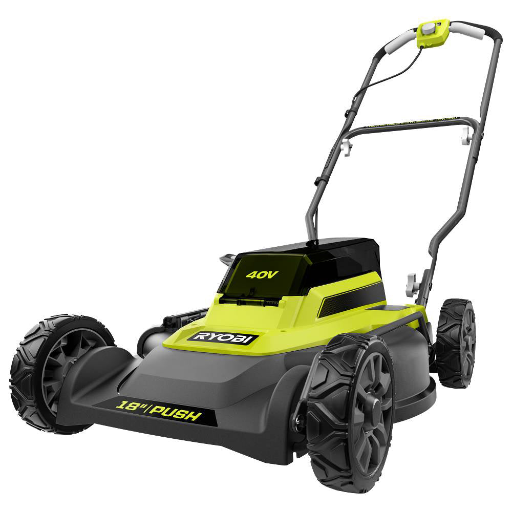 RYOBI RY401010BTL 40V 18-inch push mower tool-only product rendering; mower body shown without a battery or charger.
